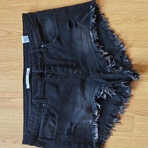 Celebrity pink jean shorts